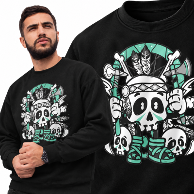 BLUZA  ANIMOWANA INDIAN SKULL